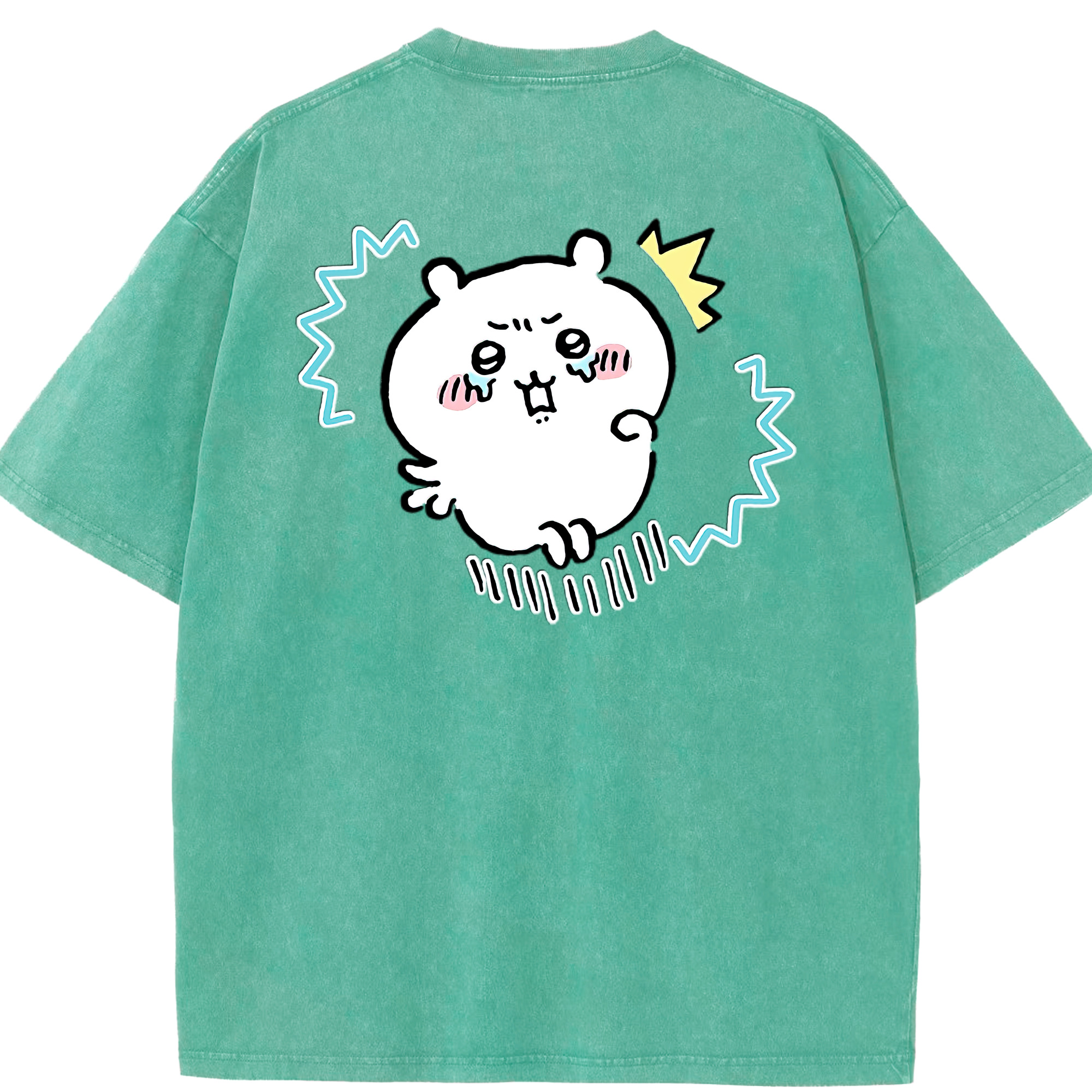 （画像用） ちいかわ ちいかわ Chii-kawa chiikawa 綿100% ヴィンテージ風 半袖Tシャツ（背面プリント）
